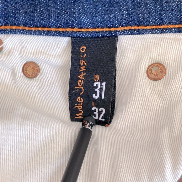 NUDIE JEANS Thin Finn in Dry Ecru Embo Size 31 - Picture 12 of 13